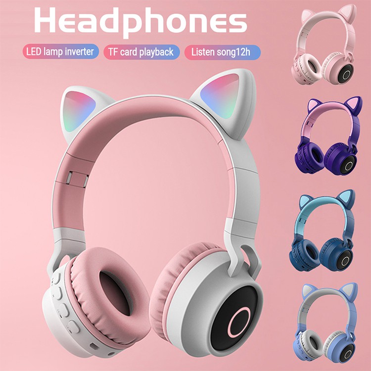 Tai nghe bluetooth tai mèo đáng yêu chống ồn cao cấp có Mic | BigBuy360 - bigbuy360.vn