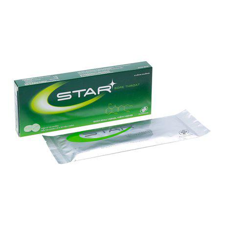 Viên Ngậm Star Sore Throat Opv (H/24v) (Xanh Lá)