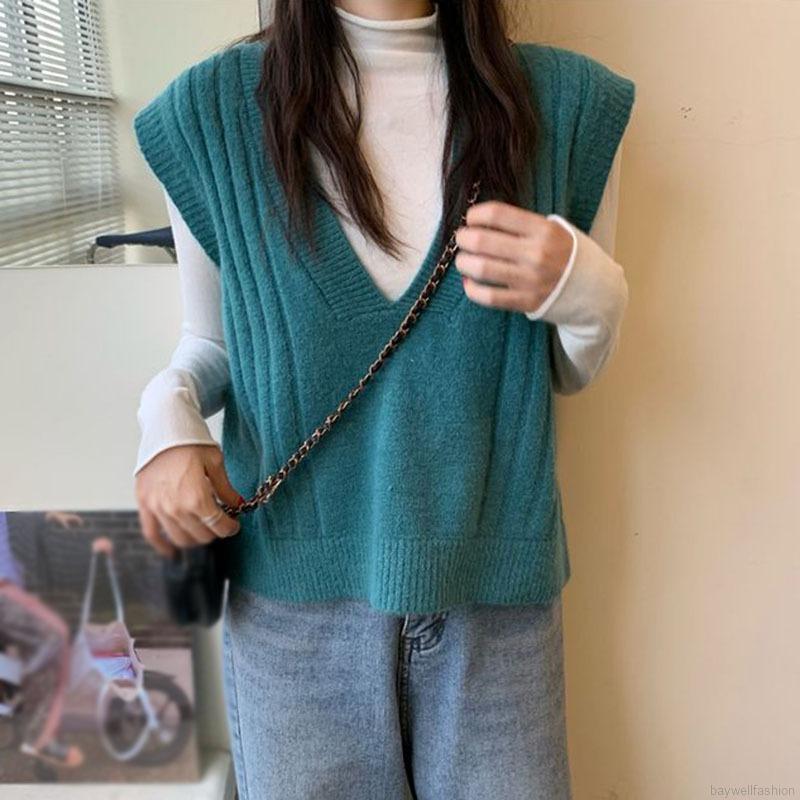 Áo khoác ghi lê chất len dành cho nữ thời trang sành điệu cao cấp | BigBuy360 - bigbuy360.vn