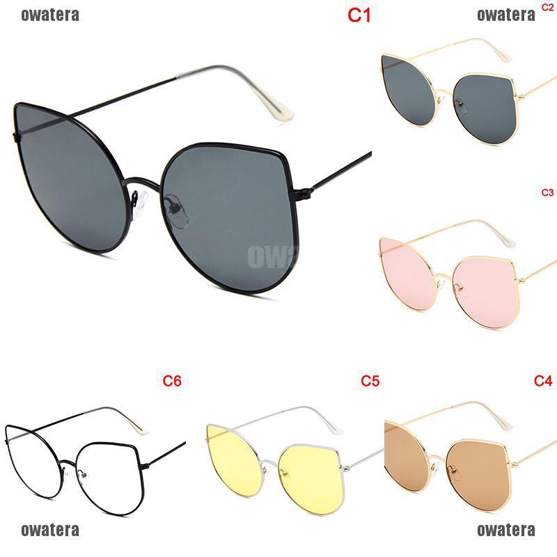👗KIỀU DIỂM👗 Fashion Cat Eye Sunglasses Women Retro Vintage Shades Oversized Designer Large