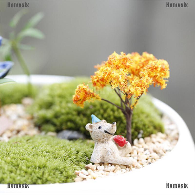 [HoMSI] Miniature Sakura Tree Plants Fairy Garden Accessories Dollhouse Ornament Decor SUU