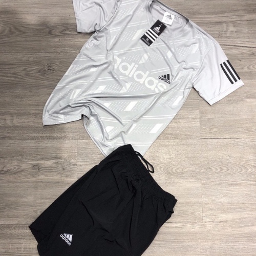 Set Đồ Bộ Quần Áo Thể Thao Nam ⚡FREESHIP EXTRA⚡Áo Thun Lạnh Nam Co Giãn 4 Chiều Logo Phản Quang 4 Size 6 Màu