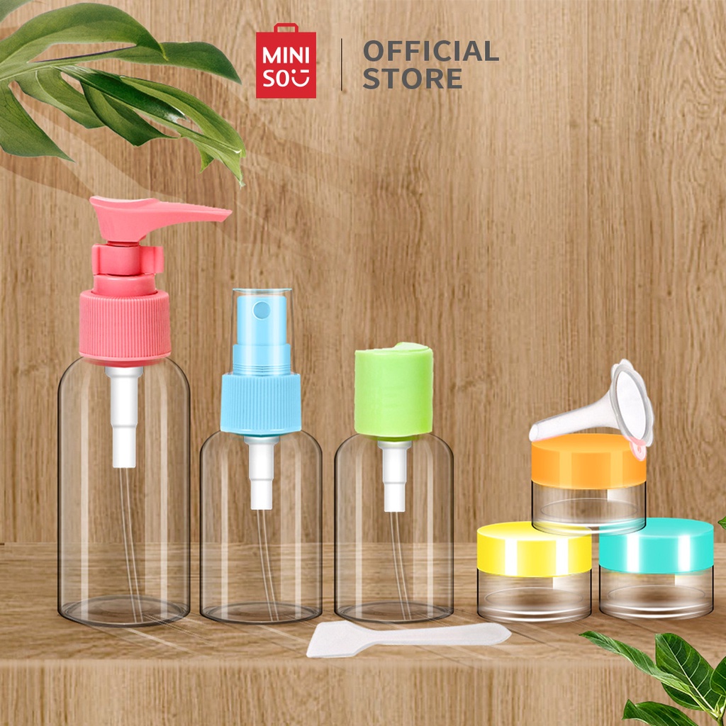 Bộ bình chiết du lịch Miniso 8 món - Hàng chính hãng