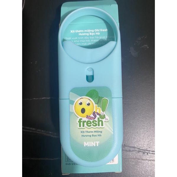 Xịt thơm miệng Oh!Fresh tinh chất Bạc Hà Mát Lạnh 10ml