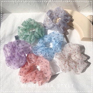 🌟Chun cột tóc Scrunchie voan sao