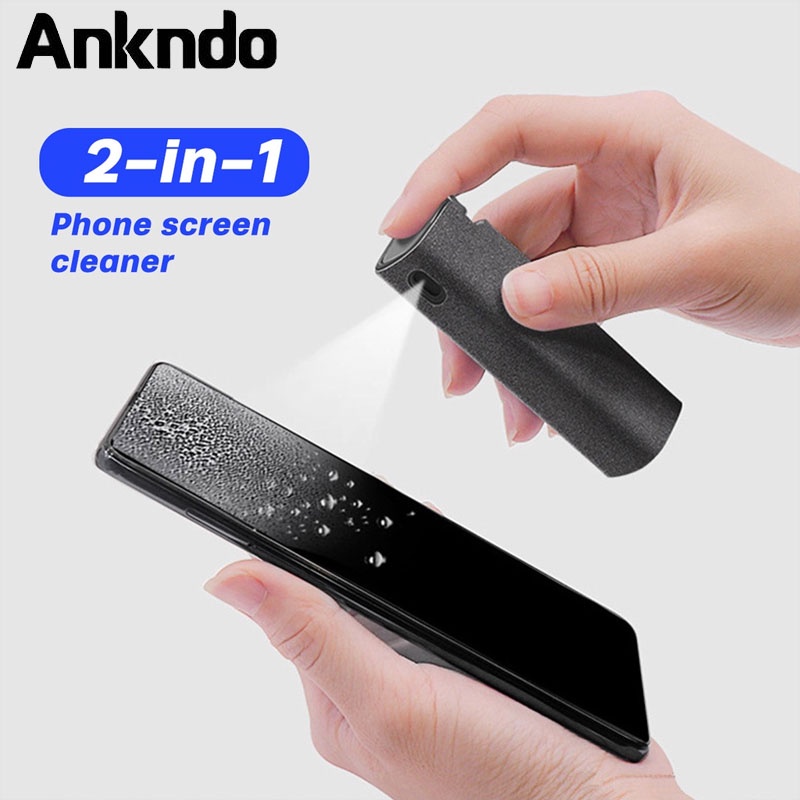 Chai vệ sinh màn hình điện thoại/ máy tính bảng ANKNDO bằng sợi micro 2 trong 1 tiện dụng