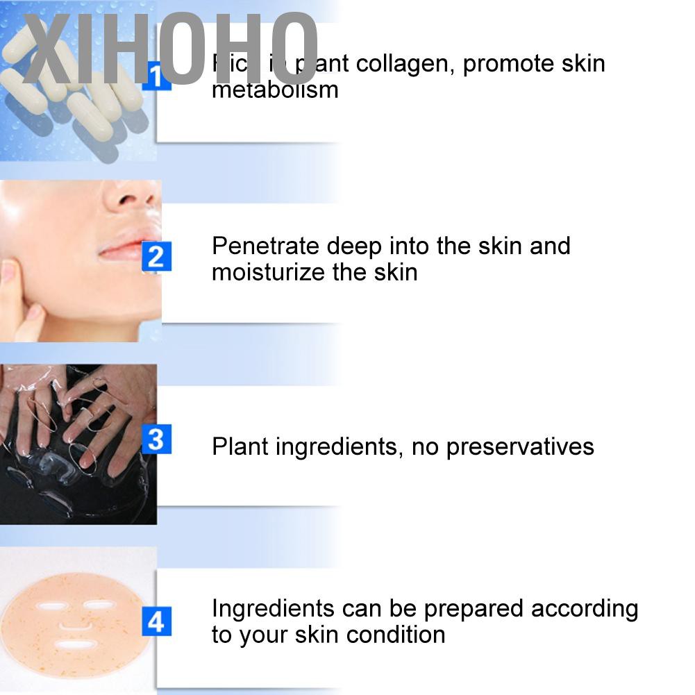 (Hàng Mới Về) Set 100 Mặt Nạ Viên Pha Lê Collagen Dưỡng Ẩm Chống Lão Hóa Tự Làm