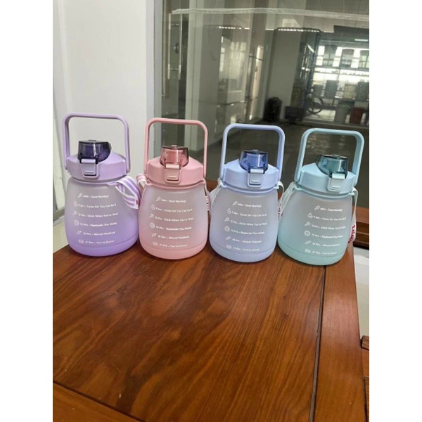 Bình Nước 1400ml Có Vạch Báo Giờ Uống Nước