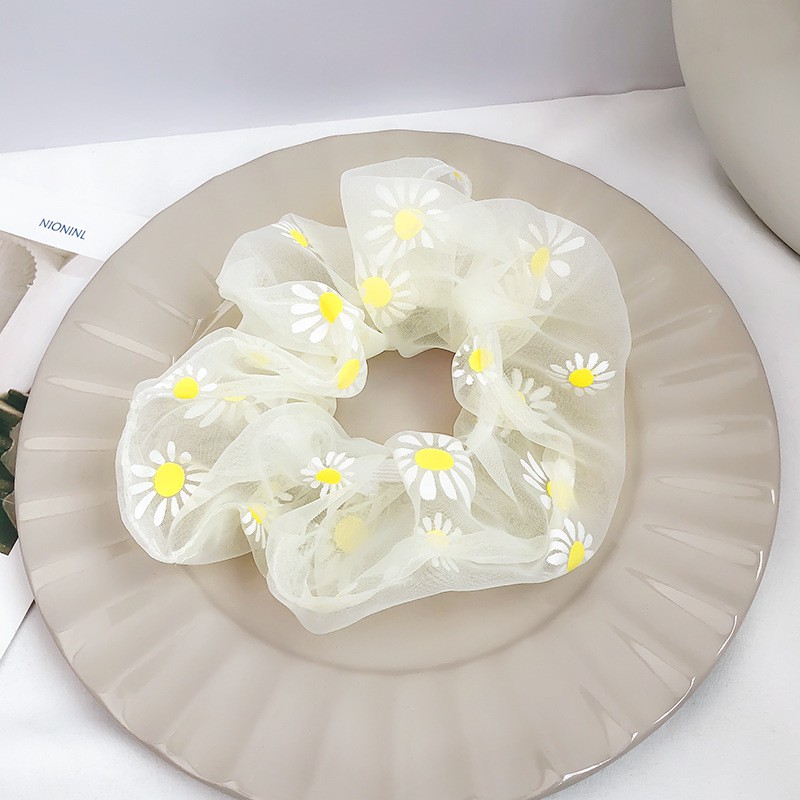 Dây Buộc Tóc Co Giãn Hình Hoa Cúc Thời Trang Hàn Quốc Cho Nữ