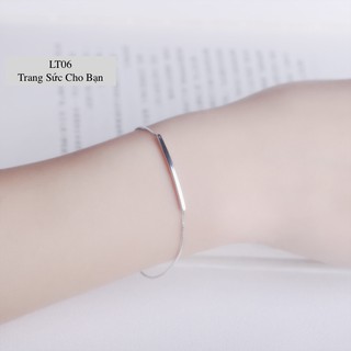 Lắc tay ống bạch kim thanh lịch và đơn giản LT06