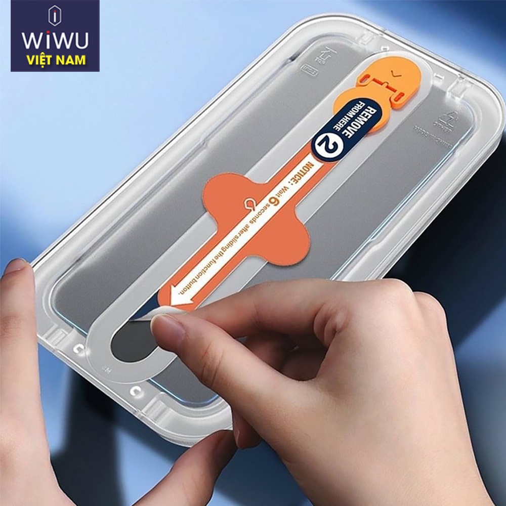 Siêu Kính Cường Lực Wiwu iPrivacy chống nhìn trộm cho XS/XS Max/11 Pro /12/13 Pro...Kèm Khung Trợ Dán chất lượng cao