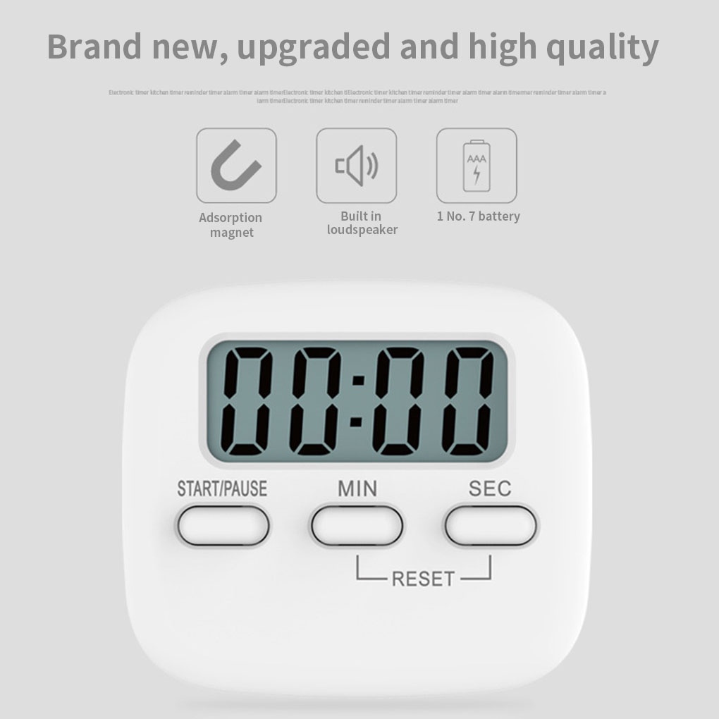 [CHOO] Kitchen Timer Cooking Baking LCD Display Countdown Student Lab Digital Timer Home Kitchen Gadget