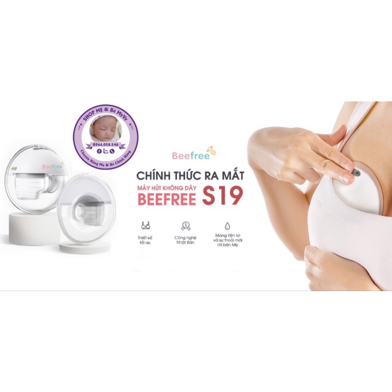 ☇№❣(Nowship) Máy Hút Sữa Không Dây Rãnh Tay Beefree Công Nghệ Nhật Bản Gen 1/S19 (Gen 2) siêu nhỏ gọn