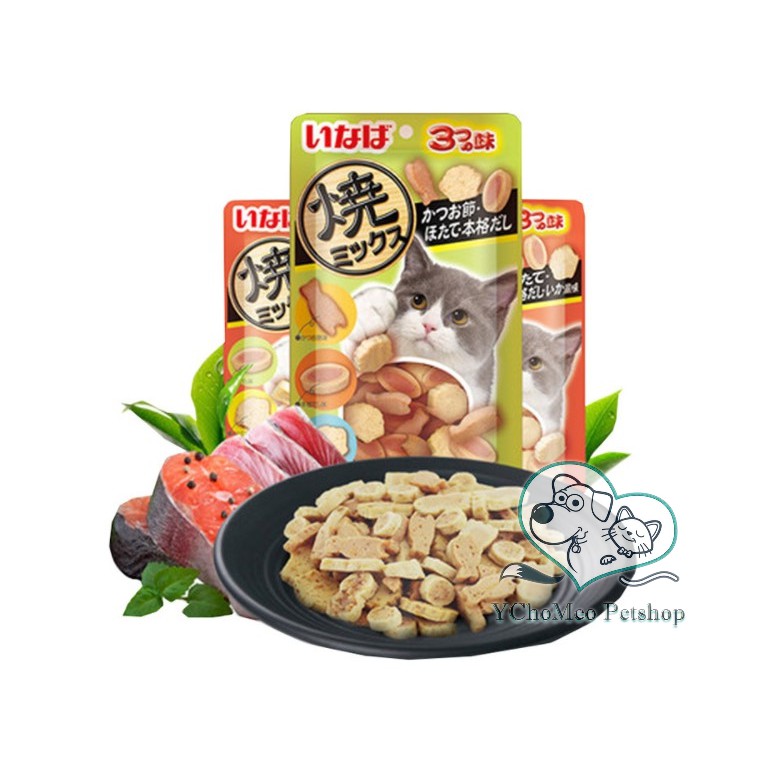 Bánh Thưởng INaba 25gr Nhân Súp Ciao,thức ăn vặt cho mèo lười ăn, đồ ăn nhẹ cho mèo đang ốm - Ychomeo