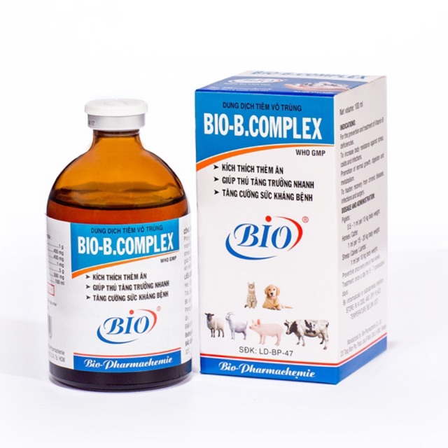 BIO B COMPLEX 100ml TĂNG CƯỜNG ĐỀ KHÁNG CHO VẬT NUÔI.