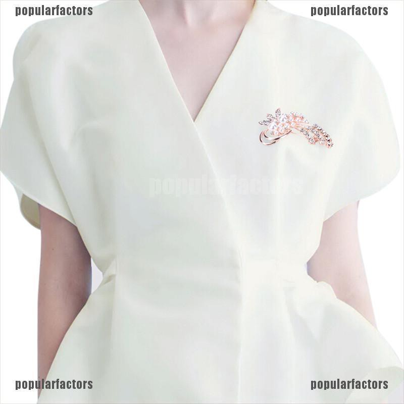 Ghim Cài Áo Hình Bông Hoa Đính Ngọc Trai Nhân Tạo Thời Trang