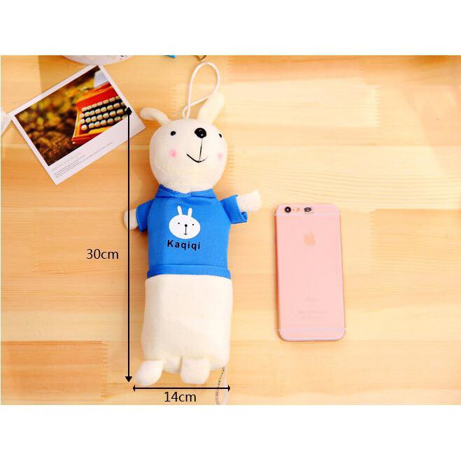 Túi đựng bút hình thỏ kaqiqi dễ thương cho bé
