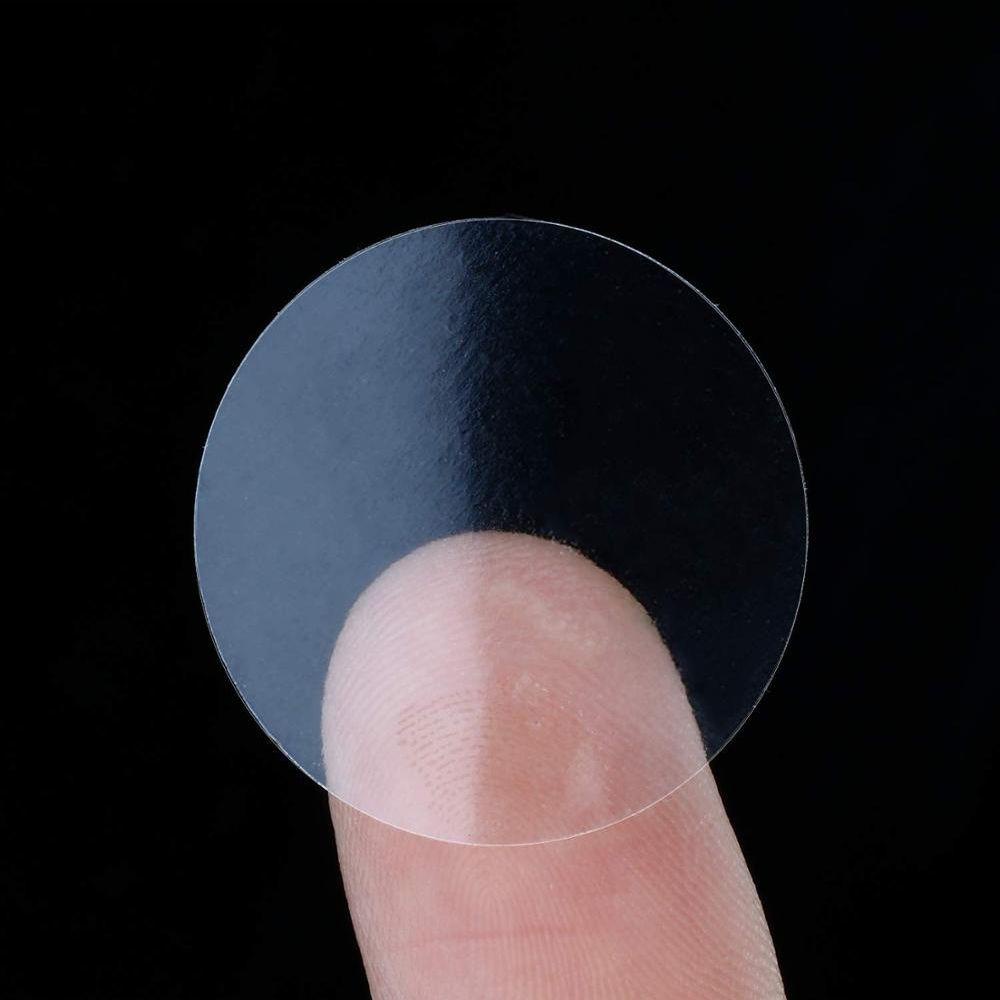 Cuộn 500 Nhãn Dán Tròn Bằng PVC Trong Suốt Trang Trí Gói Quà