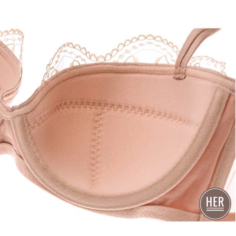 Bộ Đồ Lót Nữ Satin Đệm Mỏng Có Gọng Cao Cấp - Bộ Nội Y Quyến Rũ - Her Sleepwear | BigBuy360 - bigbuy360.vn