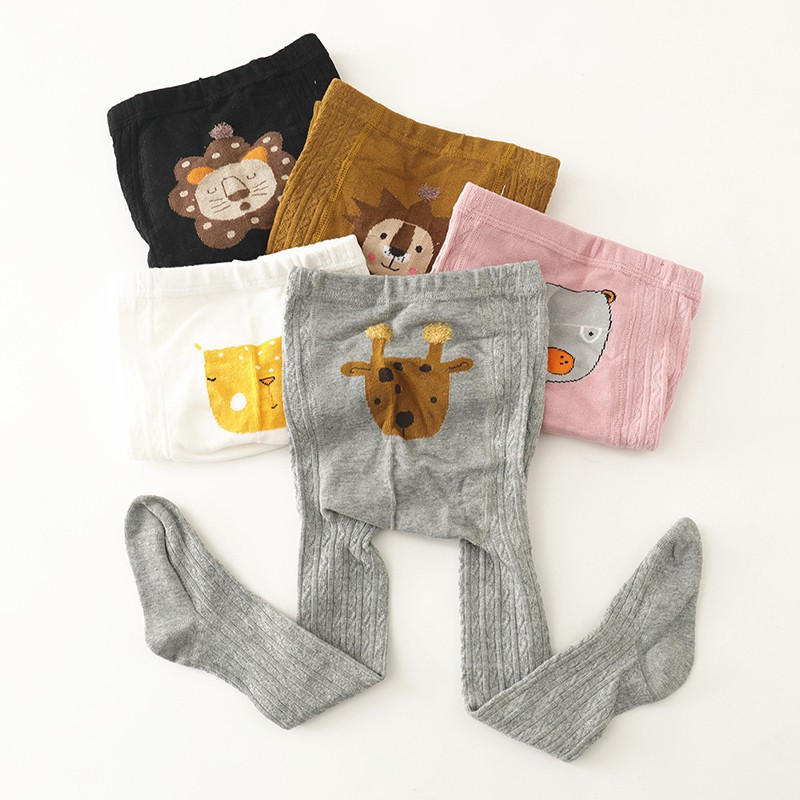 ♕ babyme ღ Baby Girls Leggings Cute Stretchy Cartoon Print Pants