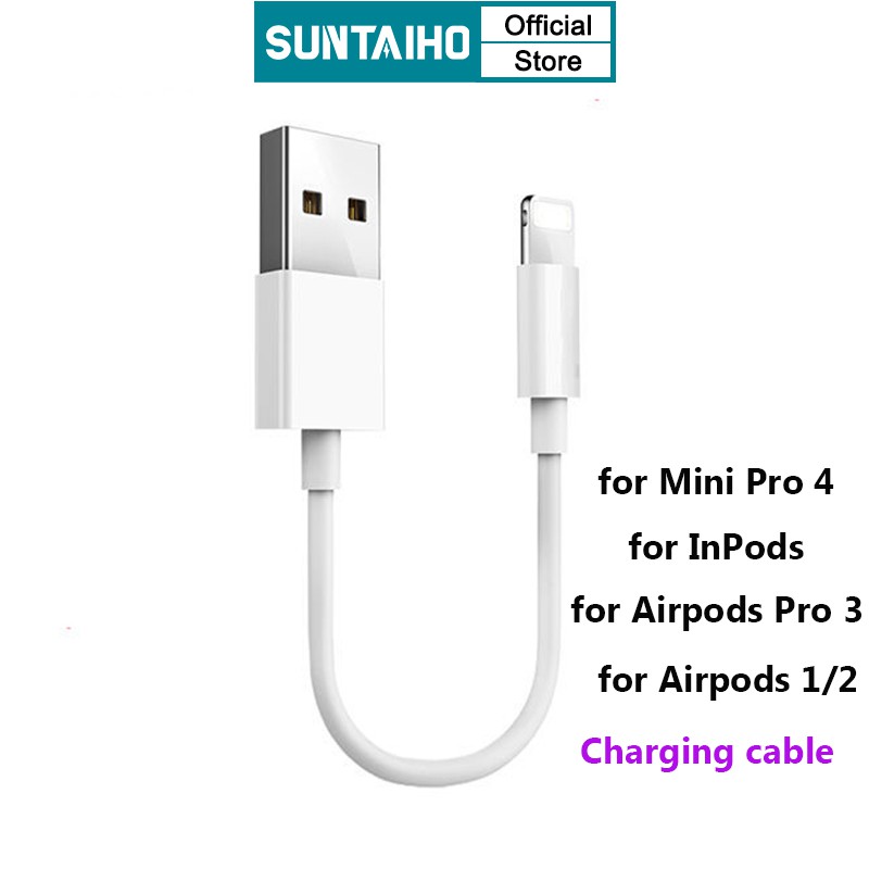 Cáp sạc USB Lighting Suntaiho cho tai nghe ko dây Bluetooth In Pods i12 Pro mini 4 1/2 Pro 3/4 Macaron Pro3