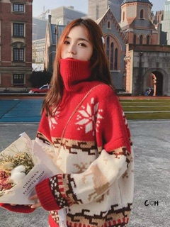 Áo len họa tiết noel
