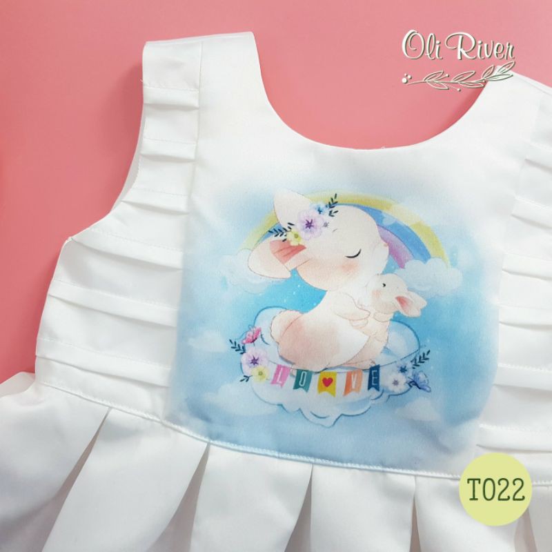 Váy Thỏ và Cầu Vồng Oli River Kids siêu cute dành cho bé