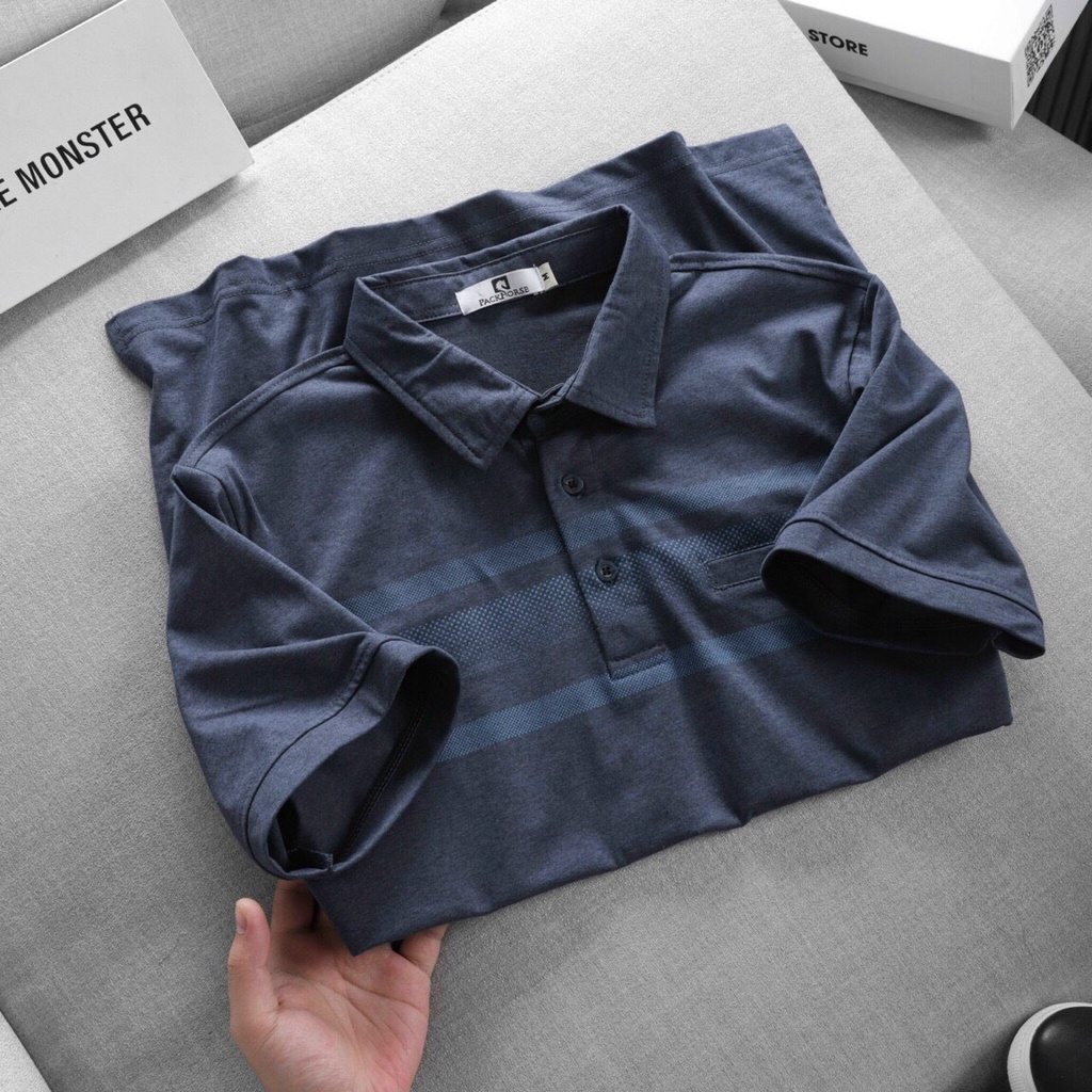 Áo thun polo nam chất cotton dày mềm mịn có túi sang đẹp ATD112