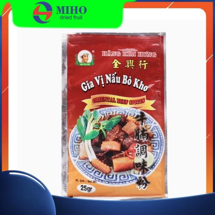 [Hàng xuất khẩu] GIA VỊ NẤU BÒ KHO KIM HƯNG GÓI 25G TIỆN LỢI