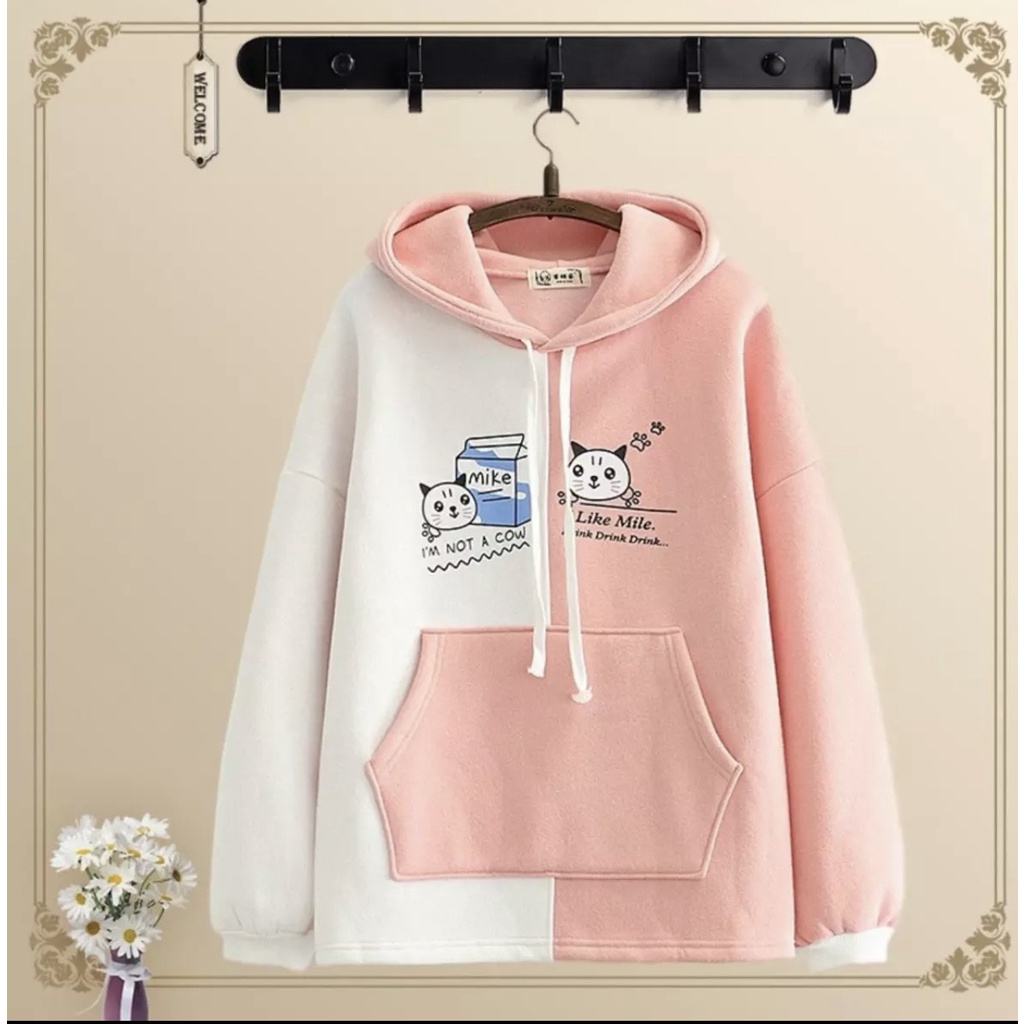 Áo hoodie nam nữ in hình mèo sữa mẫu hot trend  FREESHIP   Áo khoác nỉ nam nữ unisex