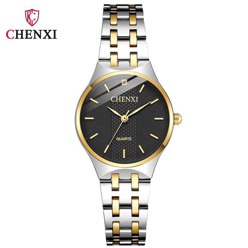 Đồng Hồ Đeo Tay CHENXI Dây Thép Màu Vàng / Bạc Thời Trang Cho Nữ