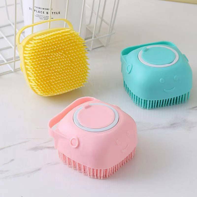 Bông tắm silicon tạo bọt, massgae có ngăn chứa sữa tắm