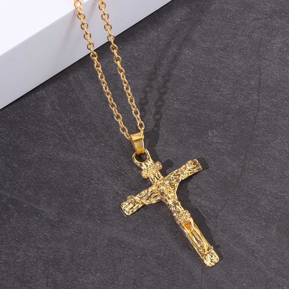 Vòng cổ choker mặt hình thánh giá phong cách vintage cho nam và nữ