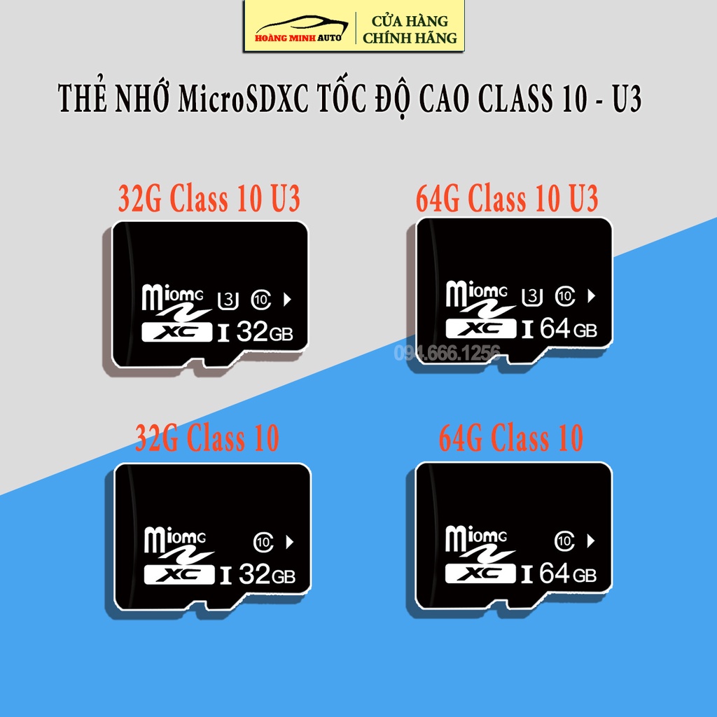 Thẻ Nhớ 32Gb 64Gb Tốc độ cao Class 10 -  U3 chuyên dụng cho camera - cam hành trình - điện thoại - flycam - BH 24 tháng