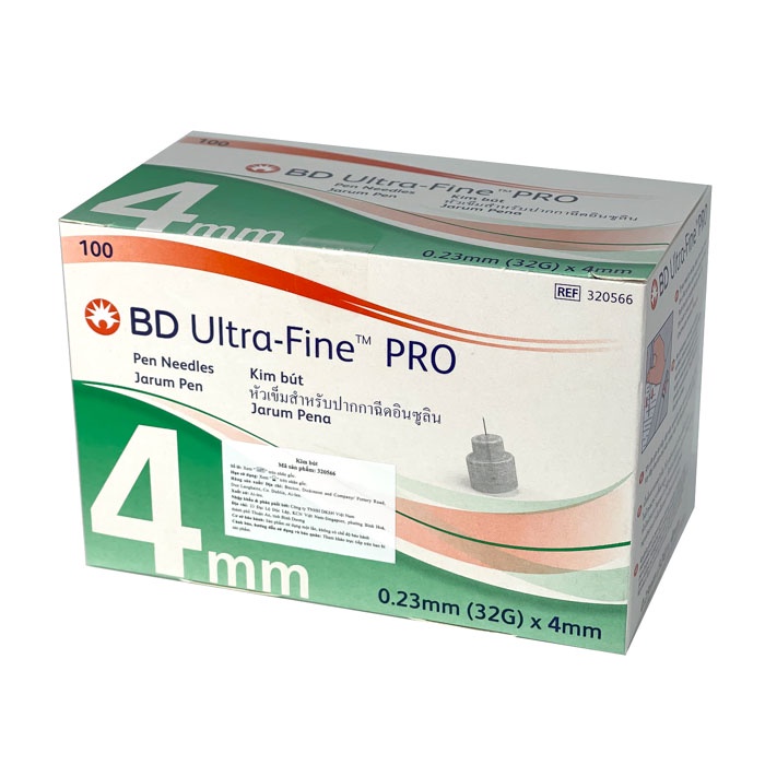 BD ULTRA - FINE (PEN NEEDLES) Kim bút,Kim bánh ú,Đầu kim chích tiểu đường hộp 100 cây