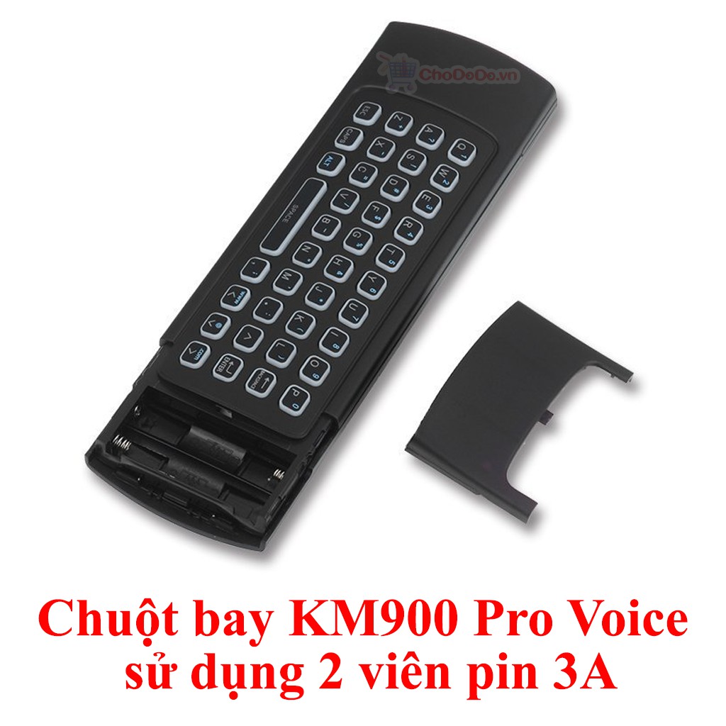 Chuột bay bàn phím KM900 Pro Voice tích hợp micro điều khiển tìm kiếm giọng nói trên Android Box