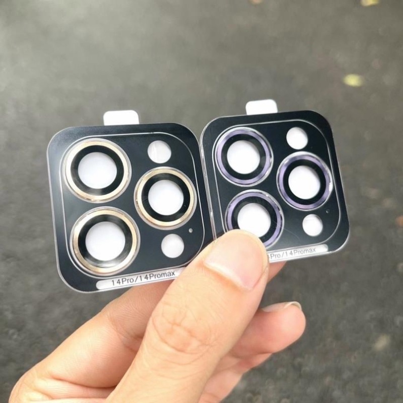 Bộ dán Totu bảo vệ từng mắt camera cho iPhone 15 Pro max, 14 Pro Max, 14 Plus, 14 Pro, 14 vàng nhôm + kính bảo vệ máy