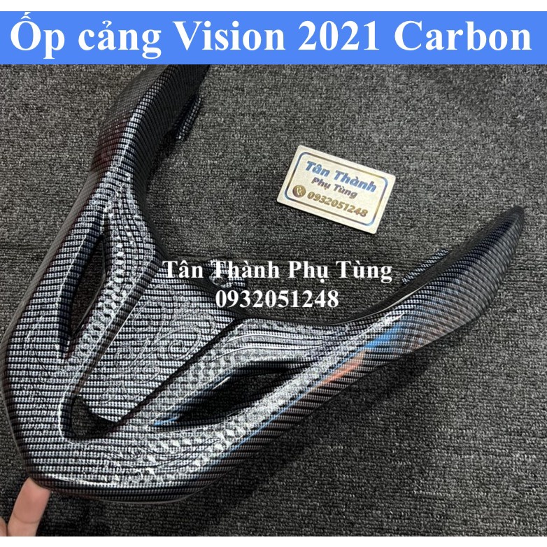 Combo Vision 20121 Carbon: Ốp cảng, pô e, mỏ dè, quạt gió, Ốp pô