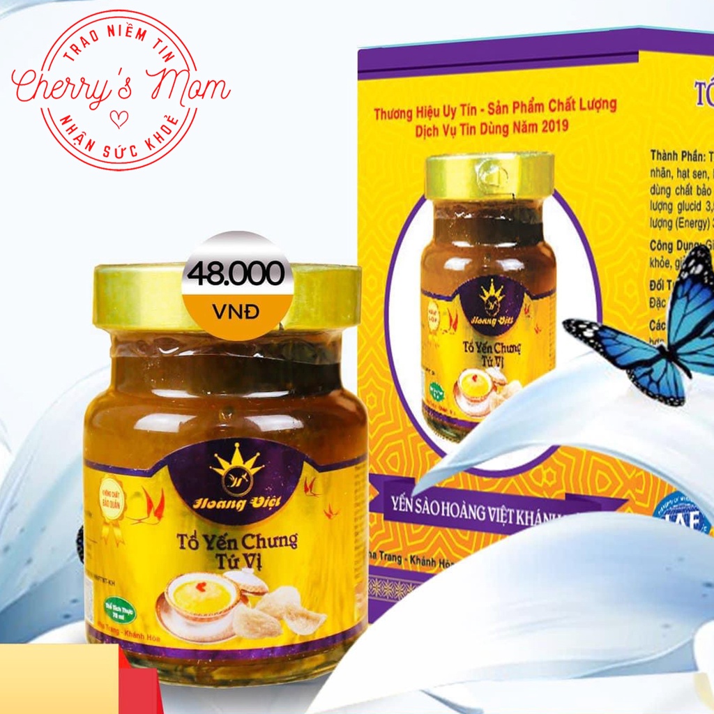 Tổ Yến Sào Chưng Tứ vị Hoàng Việt (01 Hũ) Chưng Sẵn 70ml Chính Hãng Nha Trang Khánh Hòa Cho Người già, Người ốm, Trẻ em