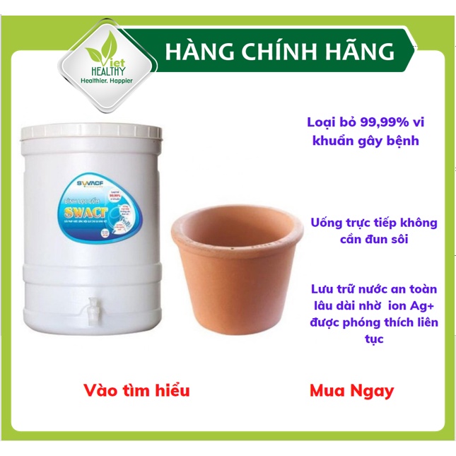 Bình lọc nước nano bạc Viet Healthy 16 lít SWACF