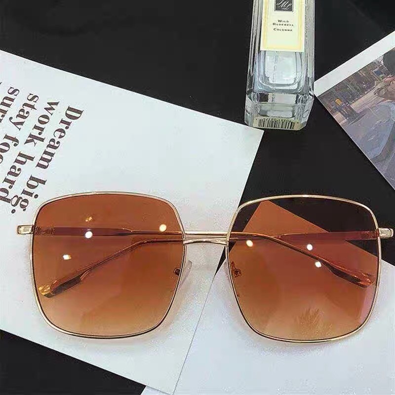Freeship- Kính mát nam nữ mặt vuông chống tia uv hiệu quả bảo vệ mắt màu nâu tây sang chảnh - VUÔNG NÂU