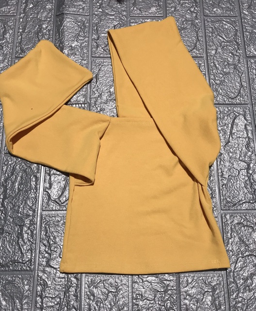 Ao thun borip kiểu phối nơ vai (FreeShip Extra)