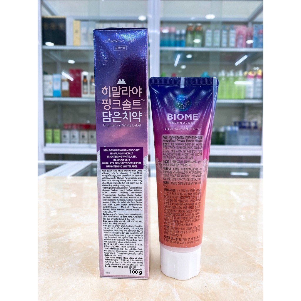 Kem Đánh Răng Muối Hồng Himalaya Hàn Quốc Chính Hãng Công Ty 100g