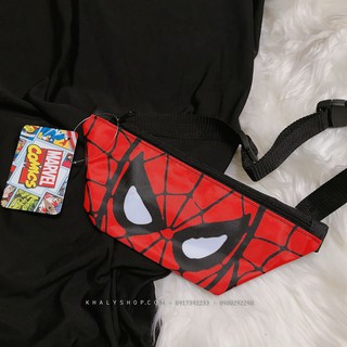 Túi đeo bao tử 1 ngăn hình người nhện Spiderman mặt lớn màu đỏ cho bé trai siêu hot - (Thái Lan) - 165NSPNG8003