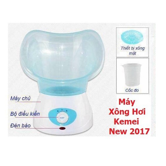 Máy xông hơi tinh dầu, hoa quả cho da mặt chính hãng Kemei siêu sạch DP41139