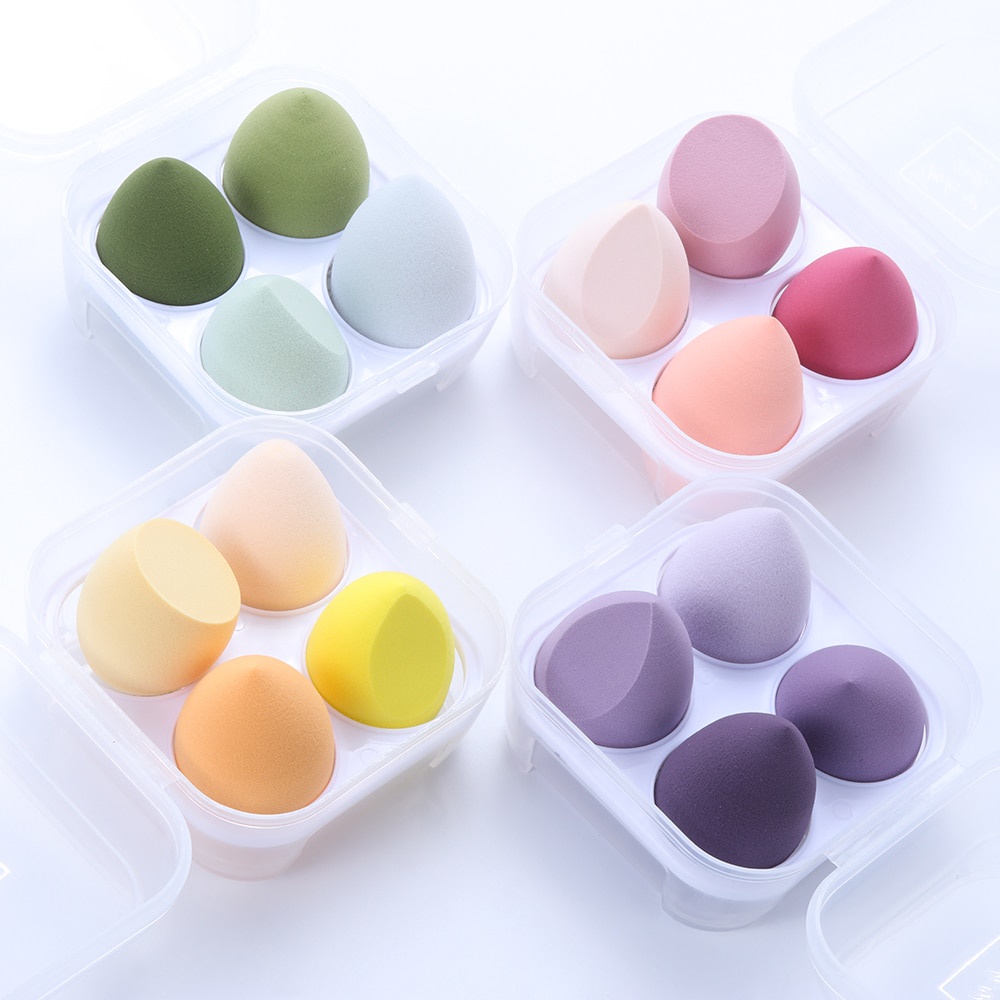 [Hàng mới về] Set 7 mút trang điểm nhiều kích cỡ kèm hộp đựng cho nữ