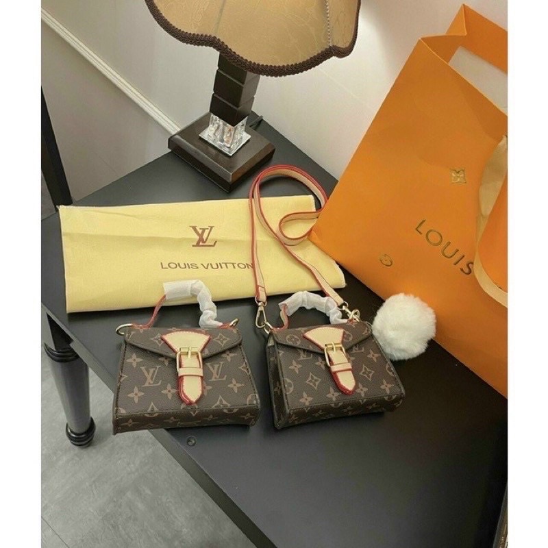 Túi mini Lờ Vê chất da đeo chéo cầm tay dễ thương giá Xả Kho