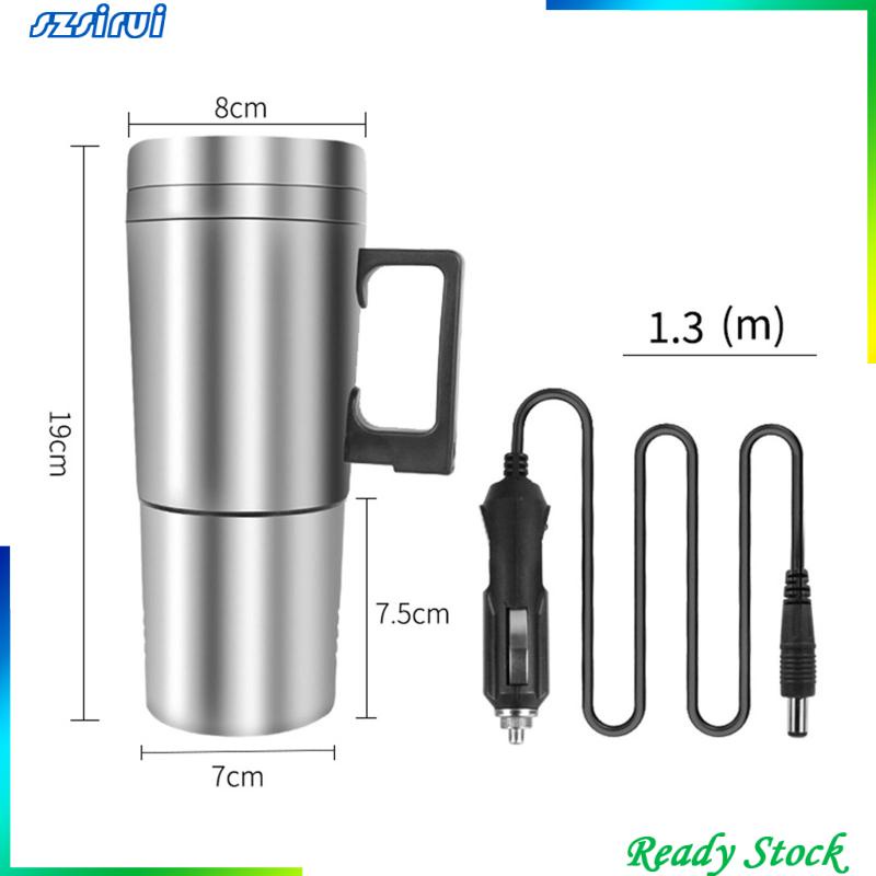 Ấm Đun Nước Điện Bằng Thép Không Gỉ 300ml 12V