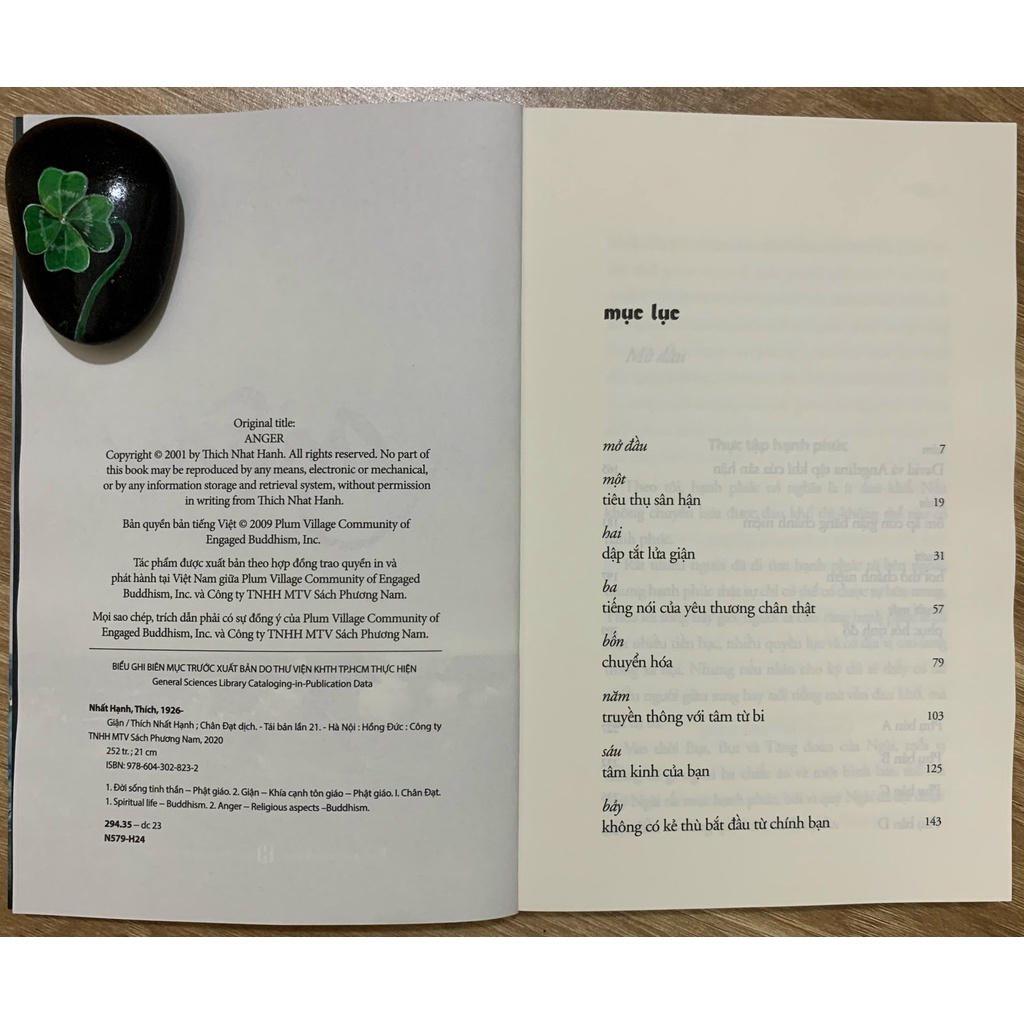 Sách - Trong cái không có gì không, Giận - Thích Nhất Hạnh
