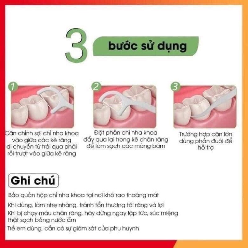 Hộp 50 chiếc tăm chỉ nha khoa